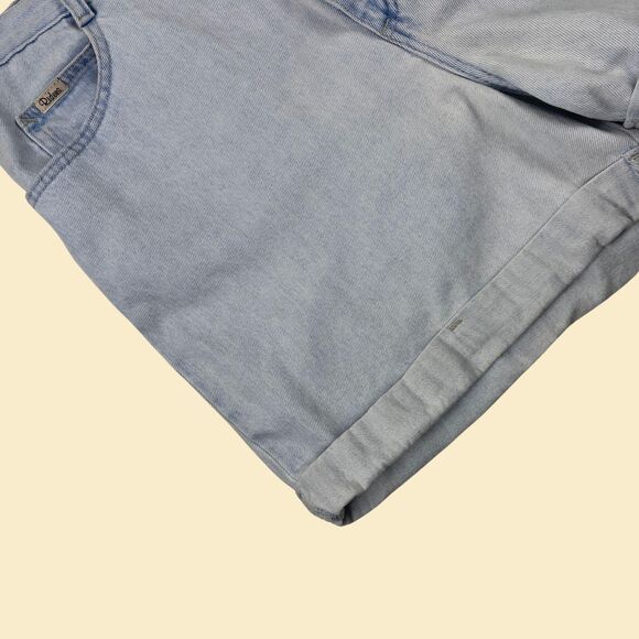 90s Riders highrise denim shorts, vintage 33" waist womens lightwash shorts - Picture 8 of 9